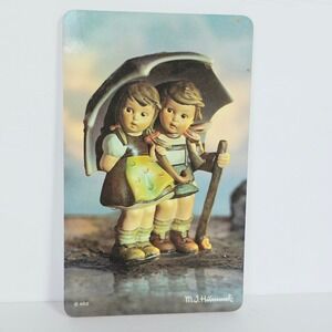 Vintage M.J. Hummel Goebel Umbrella Boy Girl Wall Plaque West Germany Art Decor